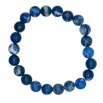Sodalite Beaded Bracelet, 8mm