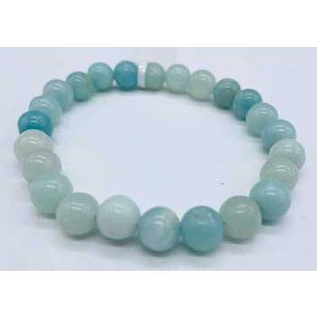 Amazonite Bead Bracelet, 8mm
