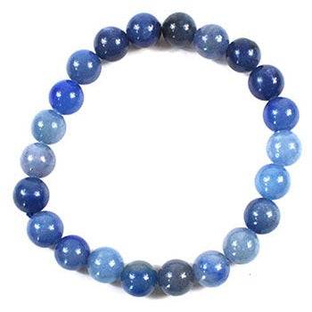 Blue Aventurine Beaded Bracelet, 8mm