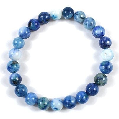 Chrysocolla Bracelet, 8mm Blue