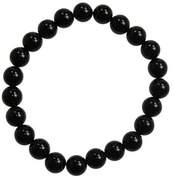 8mm Black Onyx (natural agate dyed) bracelet