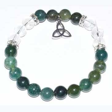 8mm Moss, Green/ Triquetra