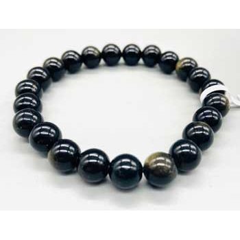 Goldsheen Obsidian Bracelet, 8mm