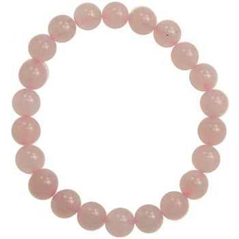 Rose Quartz Bracelet with 8mm pink beads for emotional healing and heart chakra energy
