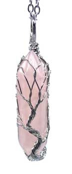 Rose Quartz Tree of Life double terminated