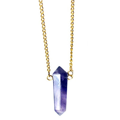 Amethyst Double Terminated Necklace with Chain