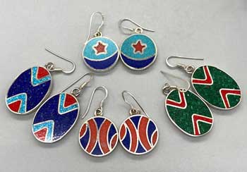 Inlay various earrings