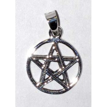 Sterling Silver Pentacle Pendant, 1/2"