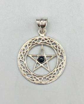 30mm Black Obsidian Pentagram