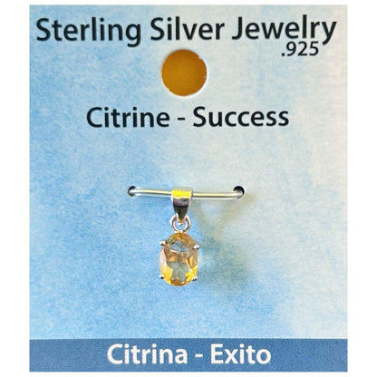 Citrine pendant silver