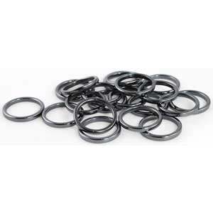Set of 100 sleek 3mm Hematite rings for balance, protection, and grounding energy
