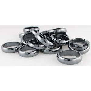 6mm Rounded Hematite Rings, Set of 100