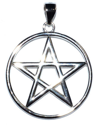 7/8" Pentagram sterling pendant