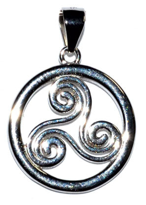 5/8" Trinity Spiral sterling pendant