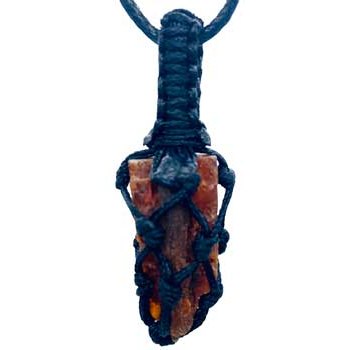 Kyanite, Orange rough tread cage pendant