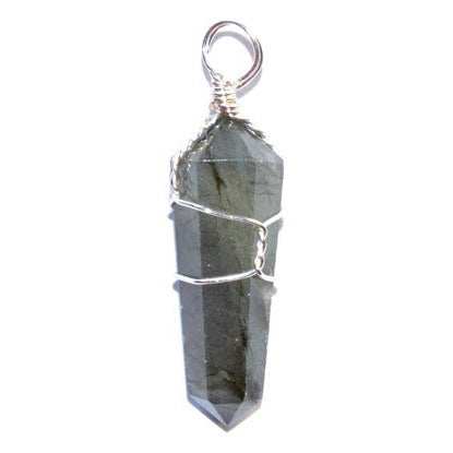 set of 5 Labradorite wire wrapped point