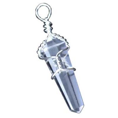 set of 5 wire wrapped Clear Quartz point