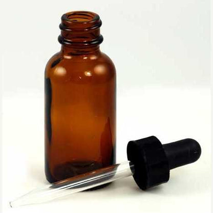 Amber dropper bottle for spiritual protection and energy enhancement, 1 oz amber glass with dropper cap