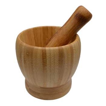 4" Wooden Mortar and Pestle Set