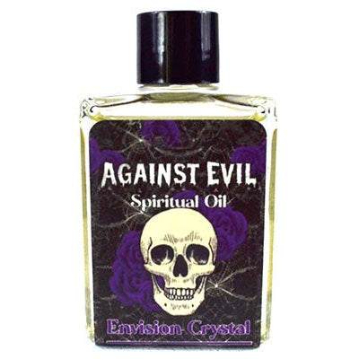 Against Evil Anointing Oil 4 dram bottle for empath protection and spiritual shielding against negativity