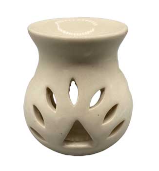 4" Ivory Ceramic oil diffuser