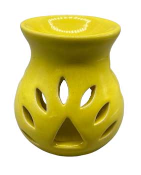 4" Yellow Ceramic oil diffuser