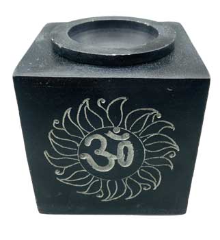 3" square Om soapstone oil diffuser