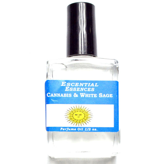 Cannabis &  White Sage Perfume Oil By Escential Essences, One Half Ounce Bottle