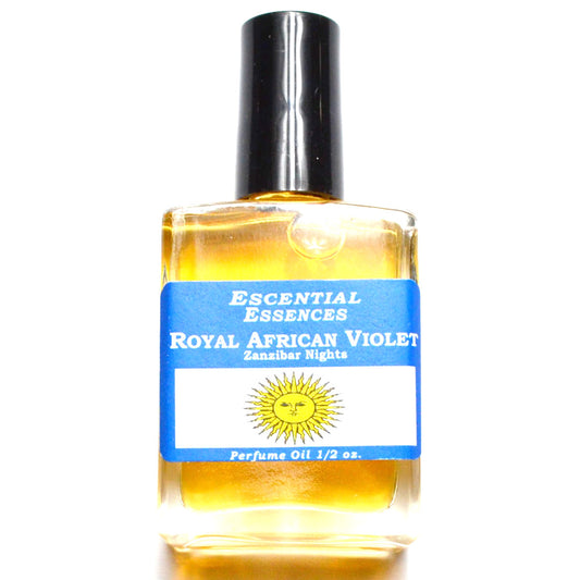 Royal African Violet Perfume Oil by Escential Essences, One Half Ounce Bottle