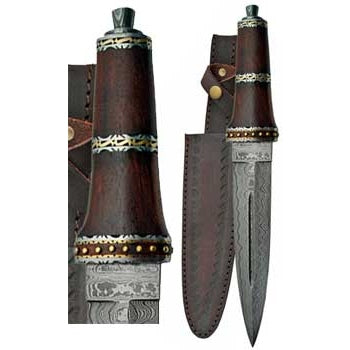 Dirk Wod Damascus athame 13 3/4"