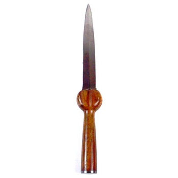 Bollock Athame with Wood Handle, 12 Inches