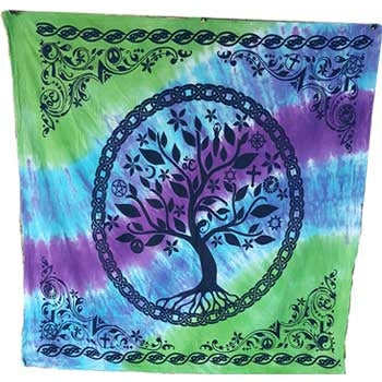 36" x 36" Tree of Life altar cloth