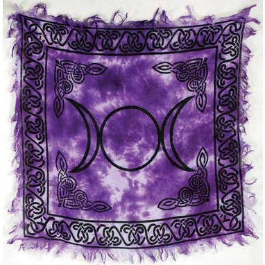 Triple Moon altar cloth 18" x 18"