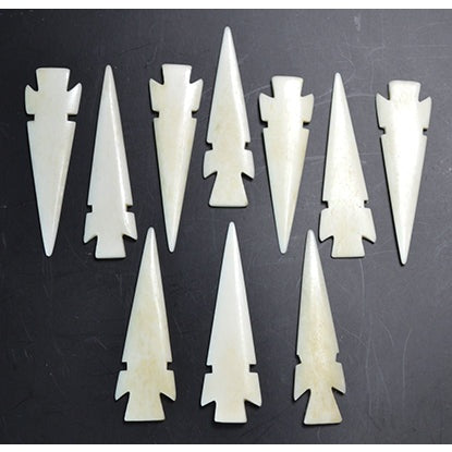 Arrowhead Bones, Set of 10, 3 Inches