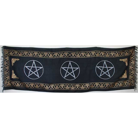 Three Pentagram altar cloth 21" x 72"