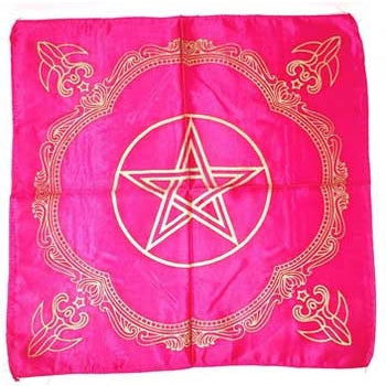 21" x 21" Pink Goddess of Earth Pentagram alltar cloth