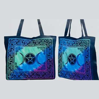 15.7" x 17.7" Triple Moon tote bag
