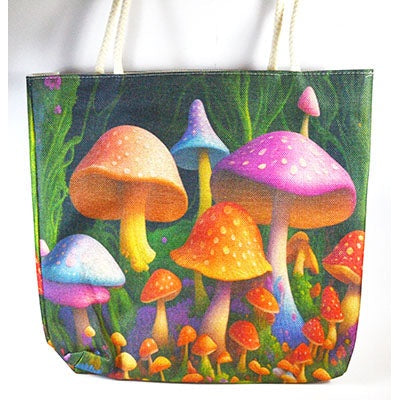 Mushroom Tote Bag, 17 x 17 Inches
