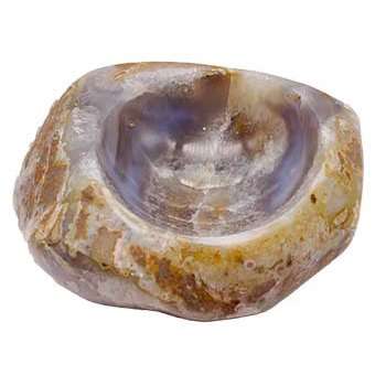 Natural polished Agate Offering Bowl for spiritual rituals, grounding, and protection, 4"-6" from Brazil