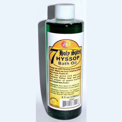 8oz 7 Holy Spirit Hyssop bath oil