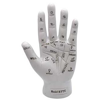 7" Palmistry Hand