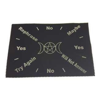 8"x12" Triple Moon Pentagram pendulum mat slight imperfection