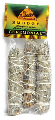 (set of 3) Ceremonial smudge stick 4"