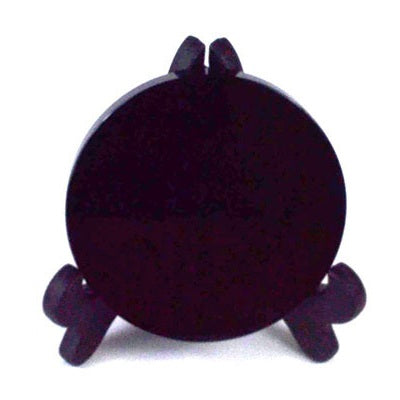 Black Obsidian Scrying Mirror with Stand, 8 cm