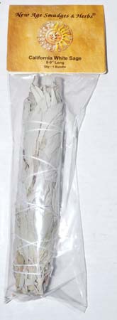 California White Sage smudge stick 7"