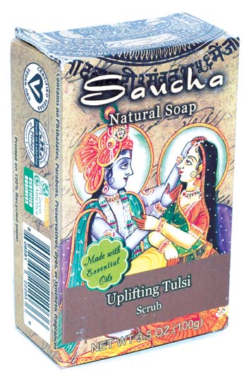 3.5oz Uplifting Tulsi saucha soap