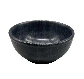 4" Black Marble scrying bowl