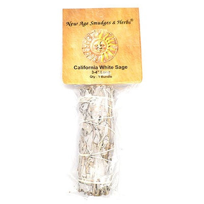 California White Sage Smudge Stick, 3-4 Inch