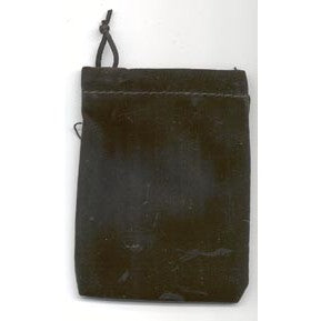 Black Velveteen Bag, 3 x 4 Inches