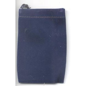 Blue Velveteen Bag, 3 x 4 Inches